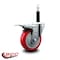 Service Caster 4'' Red Poly Swivel 3/4'' Expanding Stem Caster Total Lock Brake SCC-EXTTL20S414-PPUB-RED-34 - alternate 4